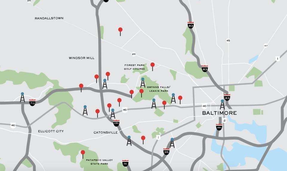 Serial cell tower map