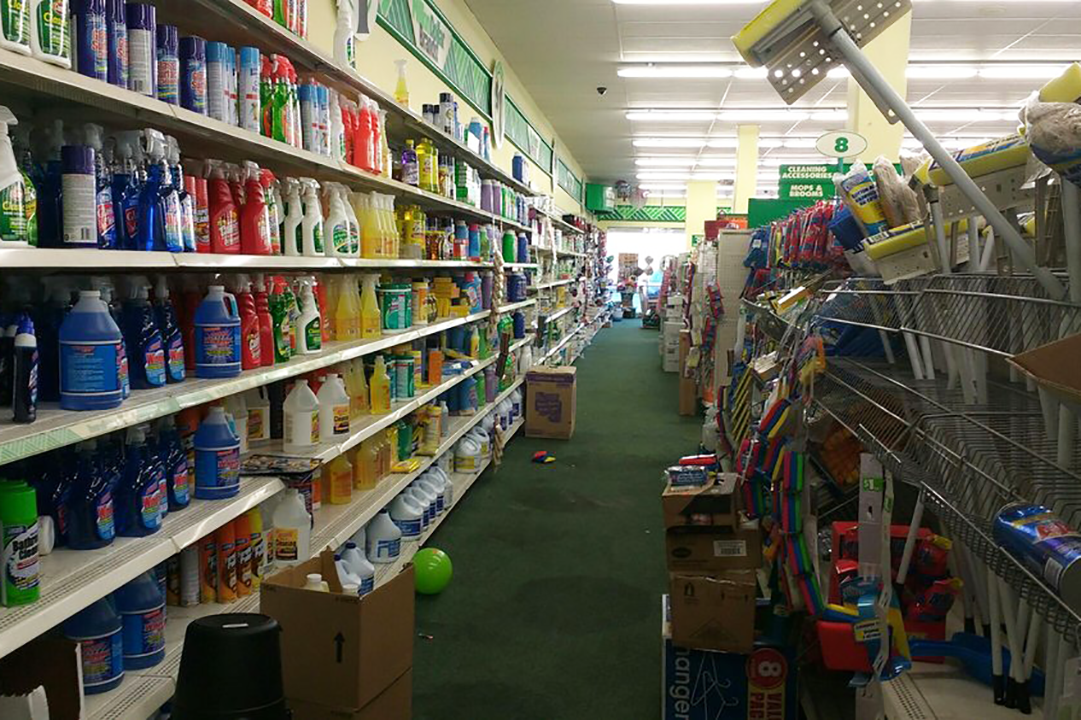 Interior of a Dollar Tree store