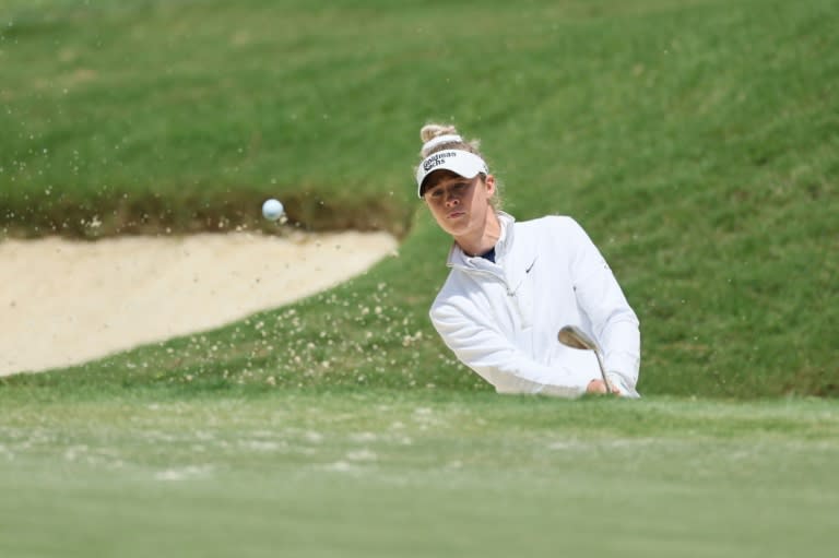 American Nelly Korda won her record-tying fifth consecutive LPGA title and her second career major with a two-stroke triumph at the Chevron Championship (ANDY LYONS)
