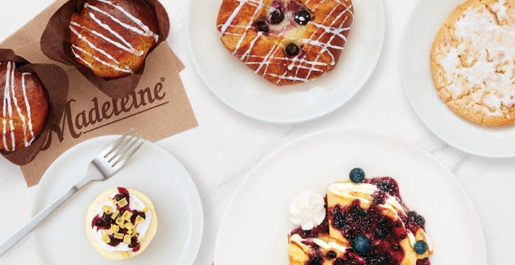 la Madeleine's spring pastry lineup includes a number of options from danishes and cookies to cake by-the-slice.