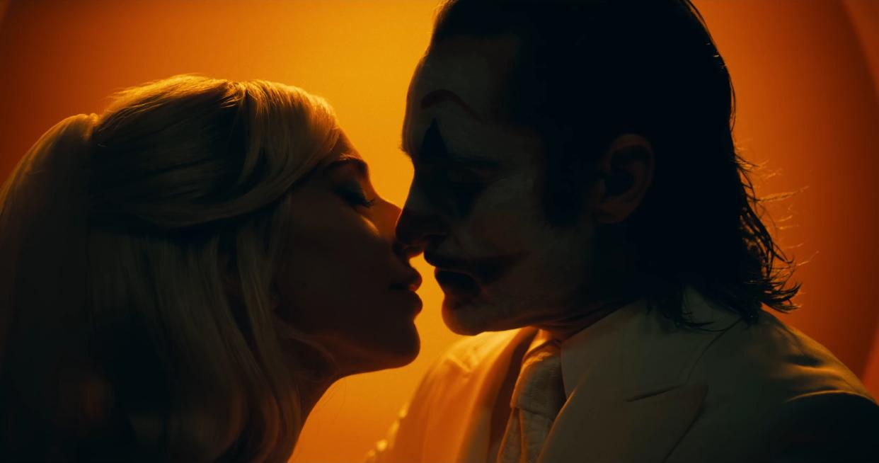 Lady Gaga and Joaquin Phoenix in "Joker: Folie à Deux."