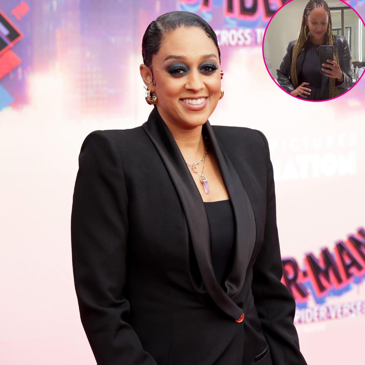 Tia Mowry switched up her straightened strands for long glamorous braids