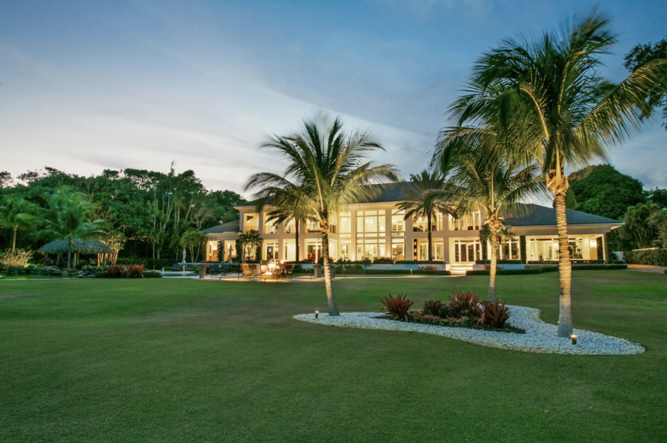 The striking façade of this five-bedroom home in Stuart, Florida.