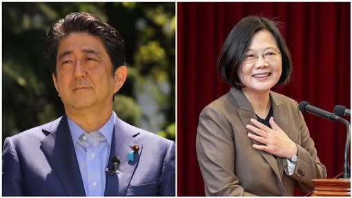  蔡英文,安倍晉三（組合圖／翻攝自安倍晉三，蔡英文臉書）