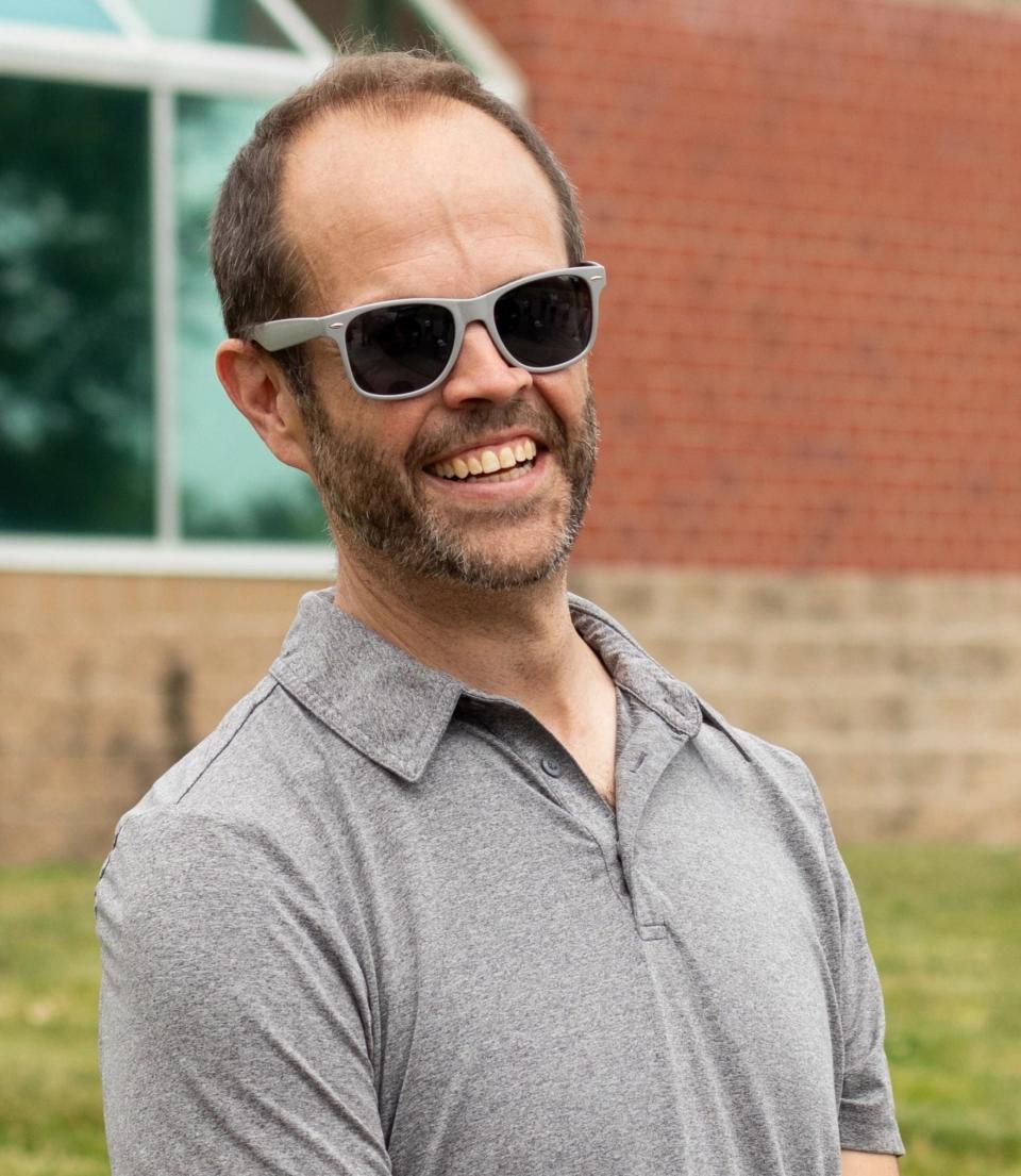 Democrat Andrew Mall during a day campaigning for the Kansas Senate.