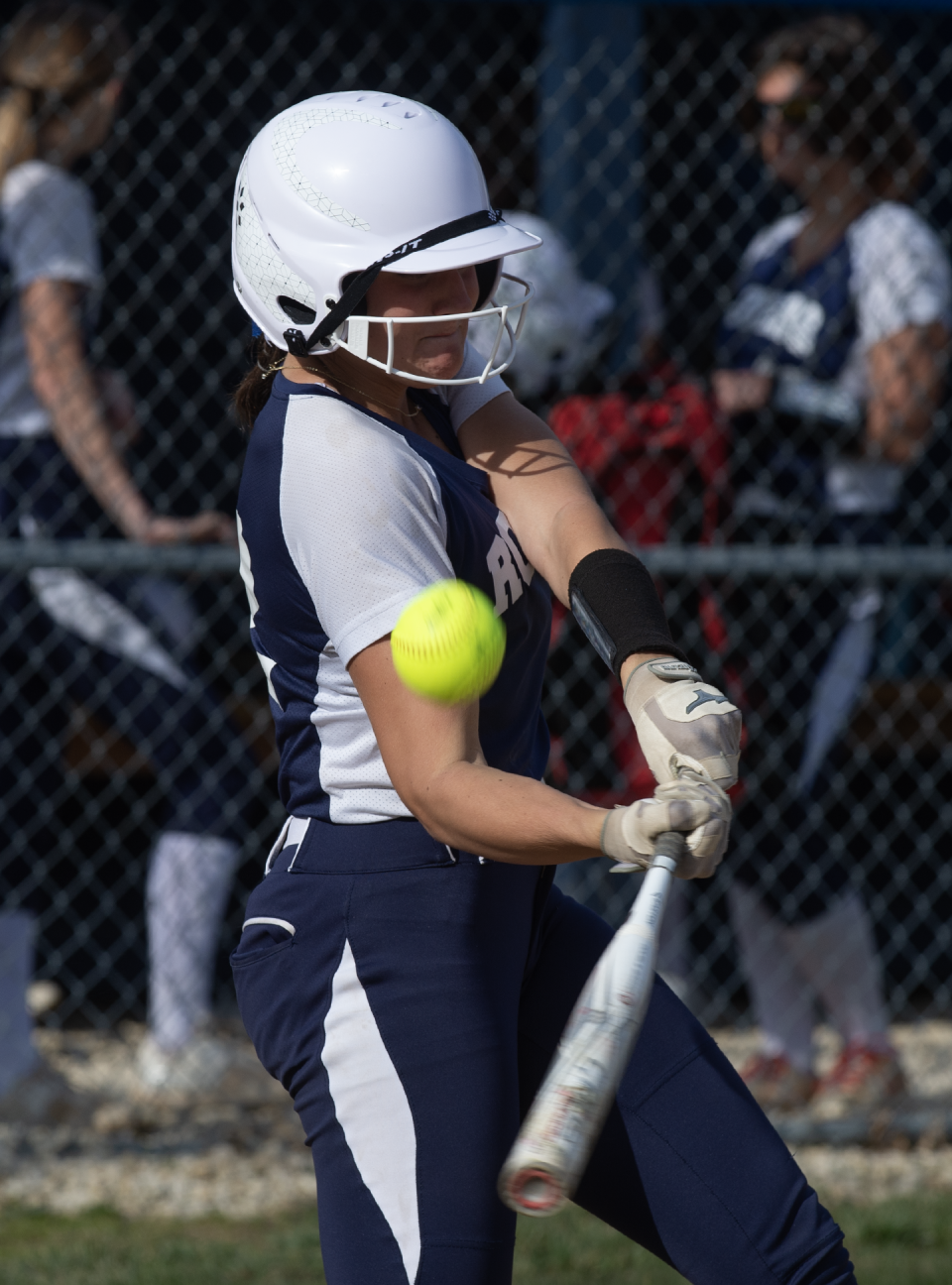 Shelbie Krieger takes a swing. Rootstown hosted Mogadore for softball on Tuesday, April 11.
