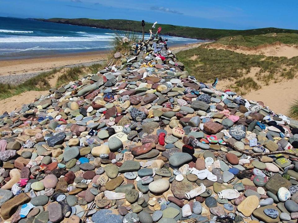 Dobby’s grave at Freshwater West beach, Pembrokeshire (The Independent)