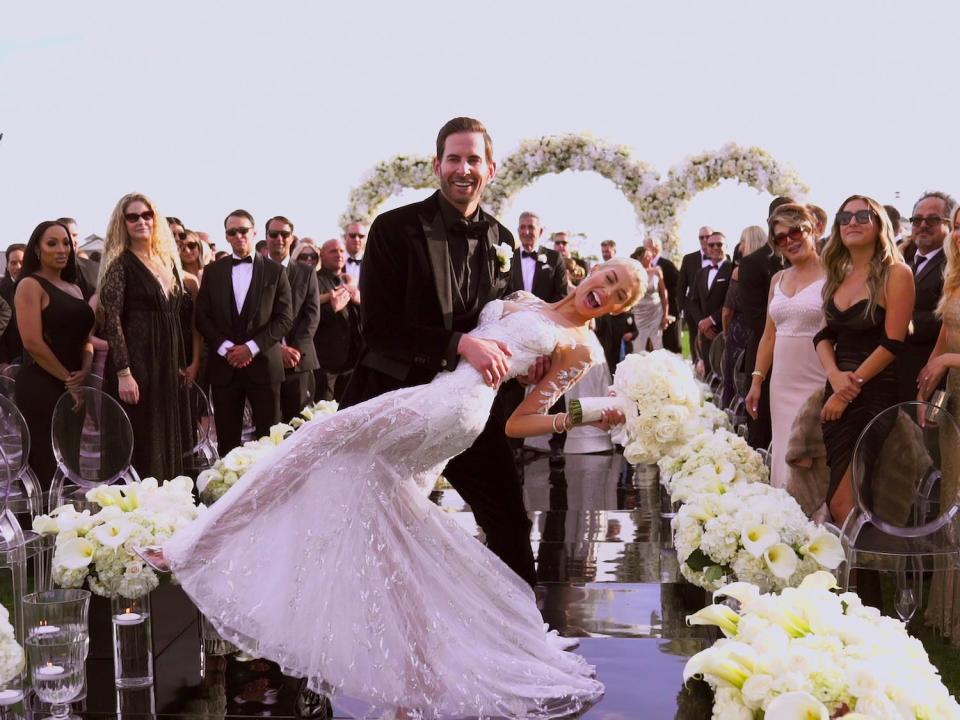 Heather Rae Young and Tarek El Moussa at their 2021 wedding.