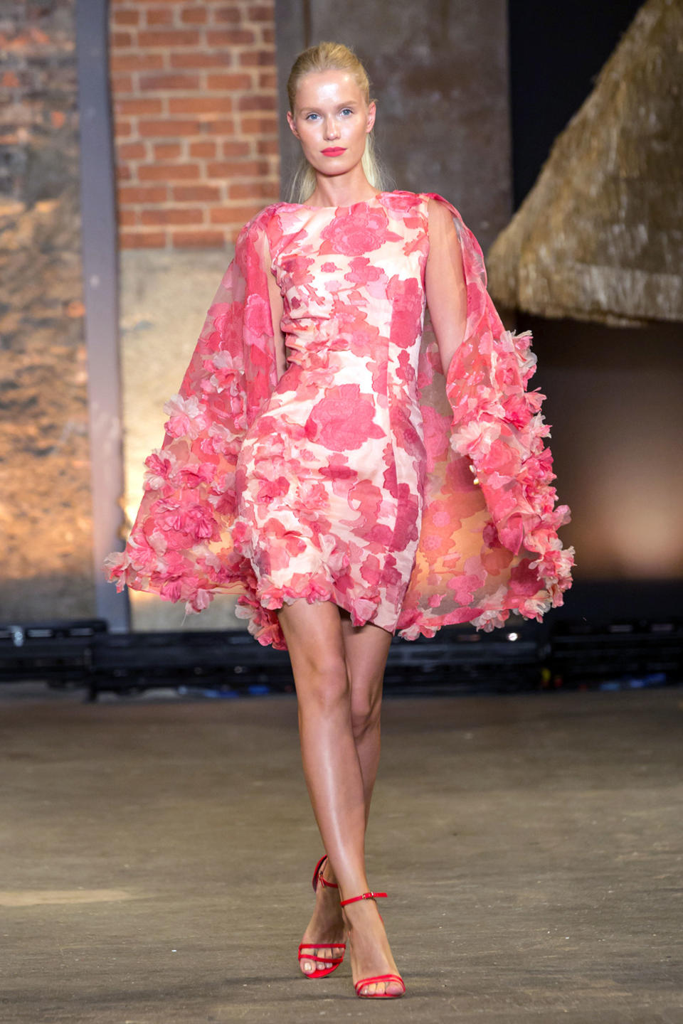 In this Saturday, Sept. 7, 2013, photo, provided by Christian Siriano, fashion from the Christian Siriano Spring 2014 collection is modeled during Fashion Week in New York. (AP Photo/Christian Siriano)