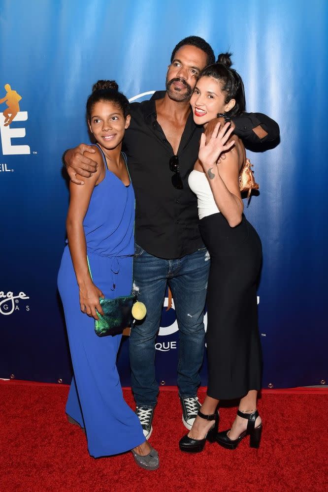 Kristoff St. John with daughters Lola and Paris