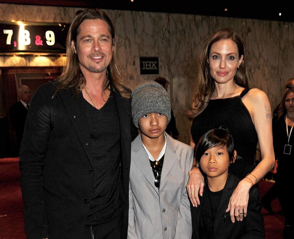 Angelina Jolie, Brad Pitt, Maddox Jolie-Pitt, Pax Jolie-Pitt, World War Z premiere 2013