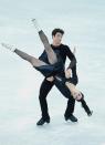 SOCHI, RUSSIA - DECEMBER 08: Tessa Virtue and Scott Moir of Canada perform in the Ice Dance Free Dance during the Grand Prix of Figure Skating Final 2012 at the Iceberg Skating Palace on December 8, 2012 in Sochi, Russia. (Photo by Julian Finney/Getty Images)