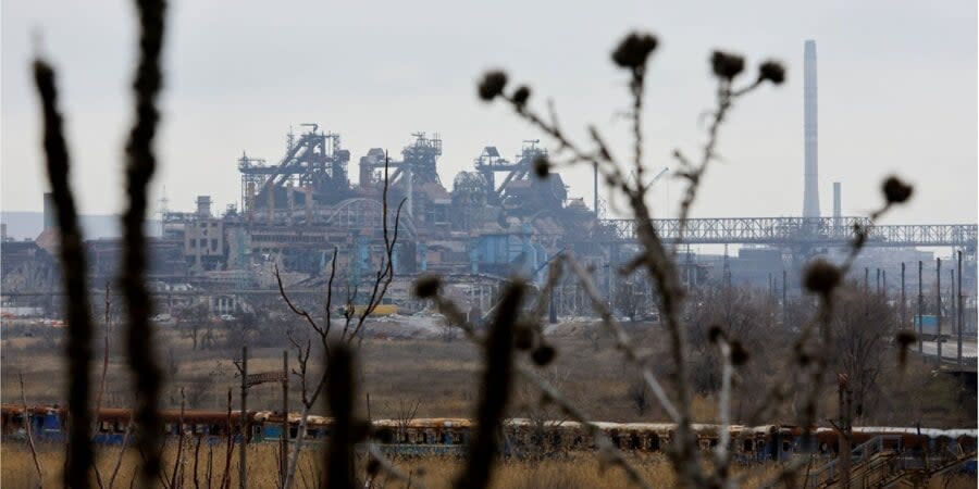 The Azovstal metallurgical plant destroyed by the occupying forces of the Russian Federation