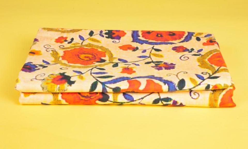 LES OTTOMANS Floral-print 250cm x 150cm cotton-twill tablecloth £85