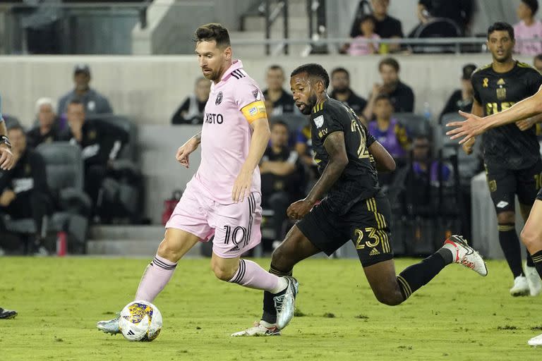 Lionel Messi fue titular en la victoria de Inter Miami ante Los Angeles FC (AP Foto/Mark J. Terrill)