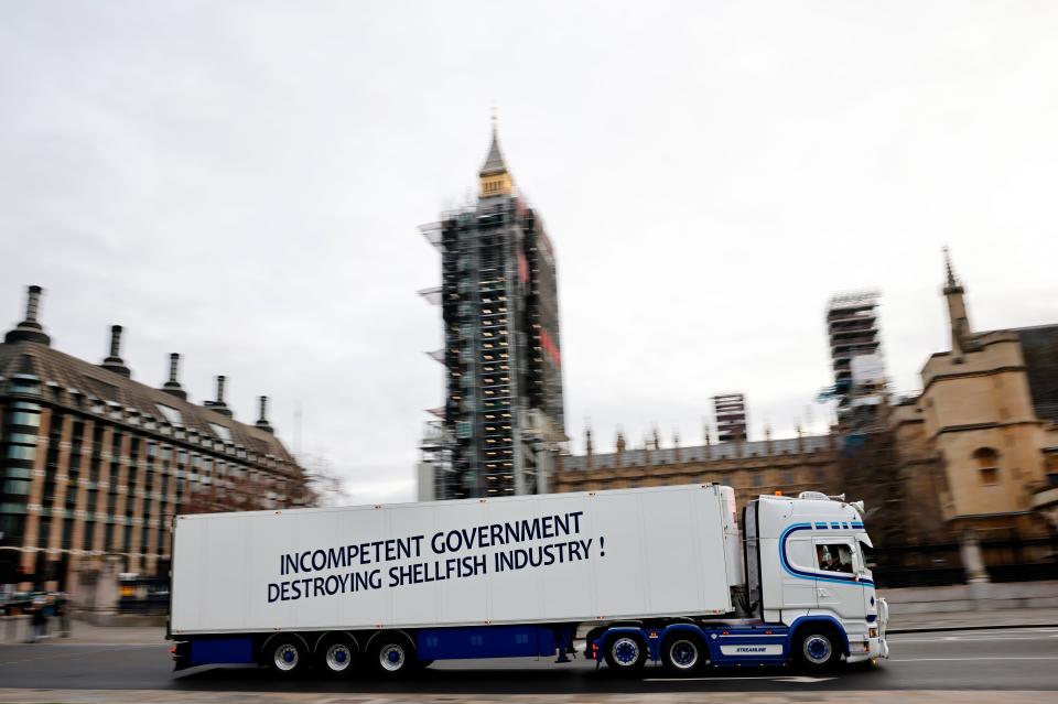 Around 50 trucks are thought to be in the capital todayAFP via Getty Images