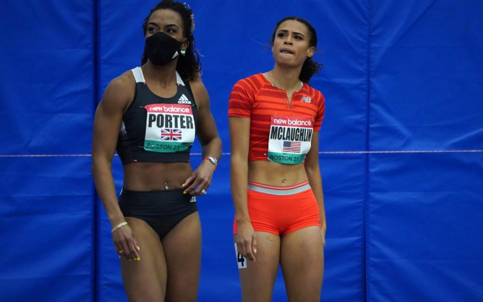 Porter says wearing a mask when she competes is 'just a personal decision I have made' - KIRBY LEE