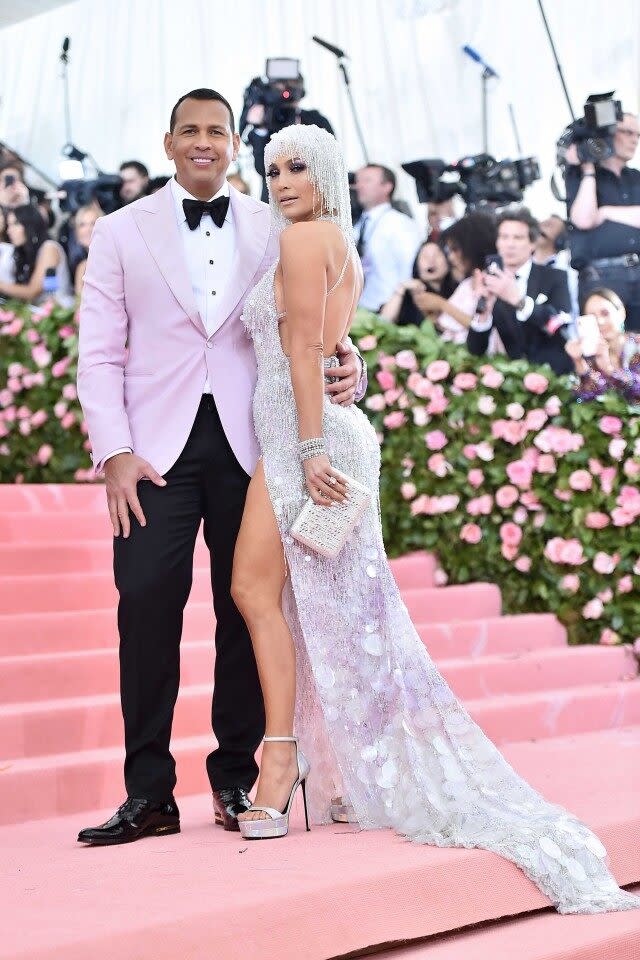 Jennifer Lopez and Alex Rodriguez at the 2019 Met Gala