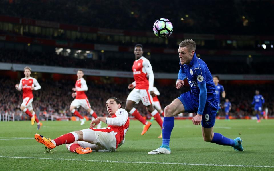 Arsenal vs Leicester Jamie Vardy - Credit: PA