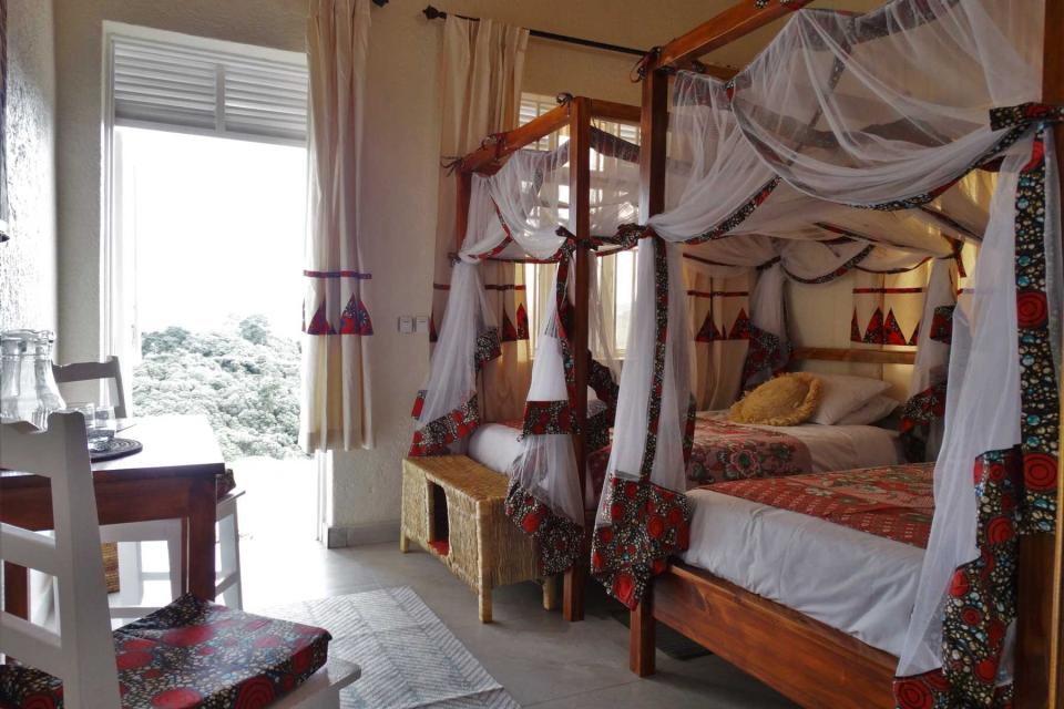 A guest room at the Forest of Hope guesthouse in Rwanda