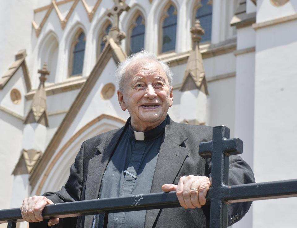 Monsignor William O'Neill at the Cathedral Bascilica of St. John the Baptist. [Steve Bisson/savannahnow.com],