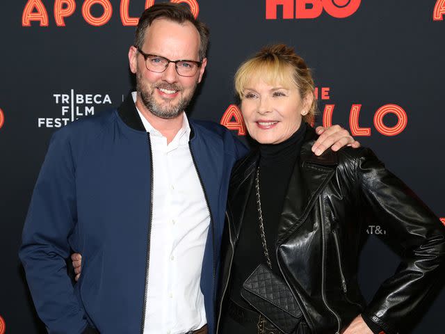 <p>Sylvain Gaboury/Patrick McMullan via Getty</p> Russell Thomas and Kim Cattrall attend 18th Annual Tribeca Film Festival 2019 Opening Night Screening Of "The Apollo" on April 24, 2019 in New York City.