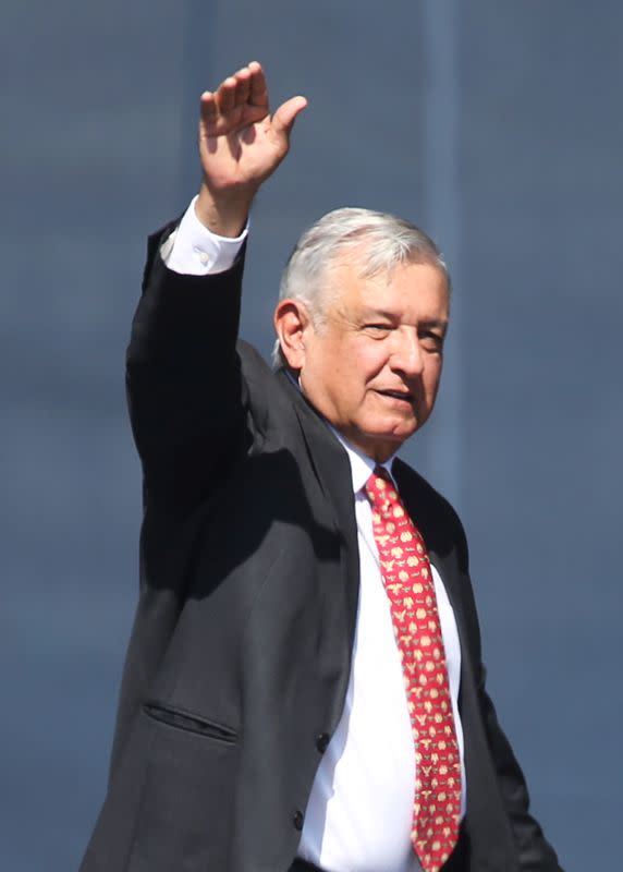 Mexican President Andres Manuel Lopez Obrador celebrates the anniversary of his first year in office