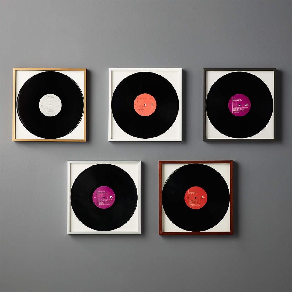 10) Gallery Brass Record Frame with White Mat