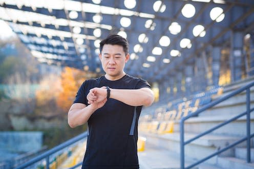   <span class="attribution"><a class="link " href="https://www.shutterstock.com/image-photo/sport-asian-man-looking-smart-watch-2095375672" rel="nofollow noopener" target="_blank" data-ylk="slk:voronaman/Shutterstock;elm:context_link;itc:0;sec:content-canvas">voronaman/Shutterstock</a></span>