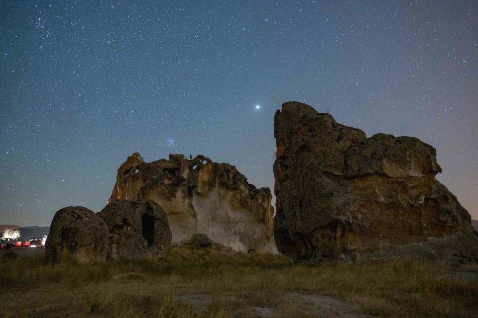 A view of the sky Aug. 13 during the Perseid meteor shower over the historical Phrygian Valley near Ihsaniye, in the Afyonkarahisar district. The Northern and Southern Taurid meteor streams have been visible for weeks as both near their peak in early November.