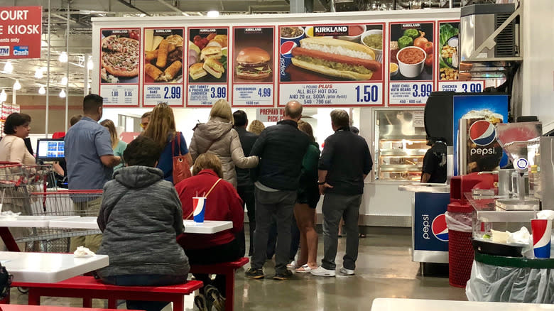 Costco food court customers