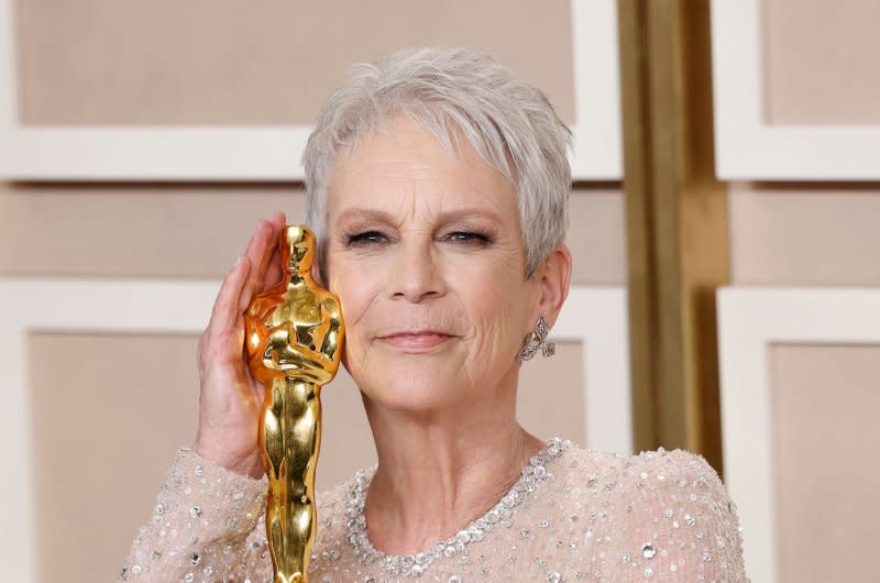 Jamie Lee Curtis attends the Academy Awards in 2023. File Photo by John Angelillo/UPI