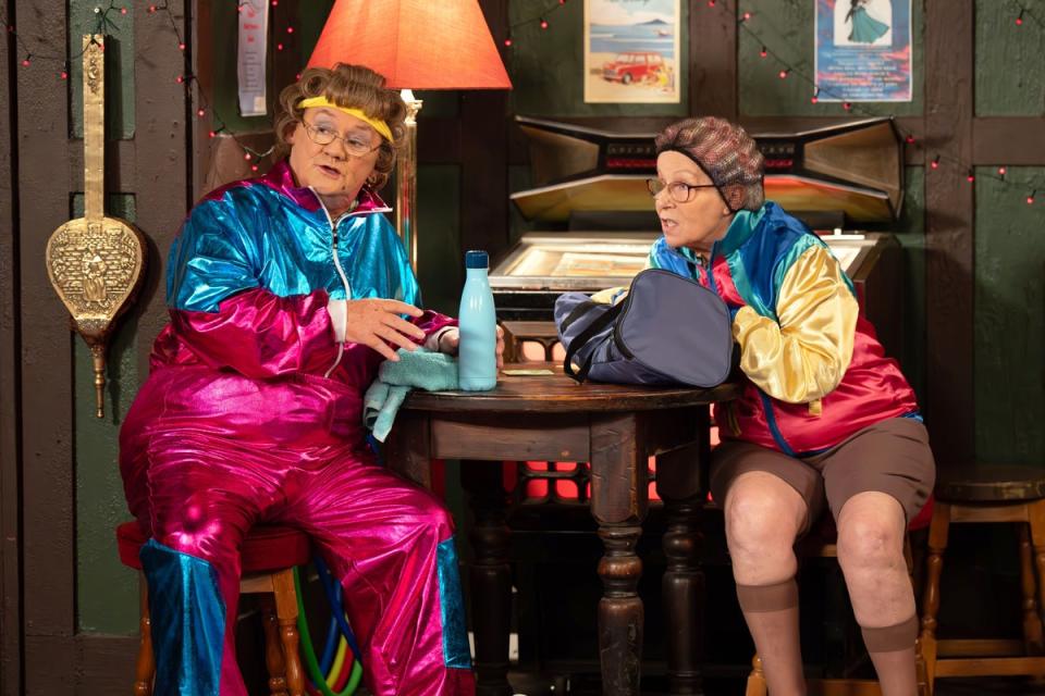 Brendan and Eilish O’Carroll in ‘Mrs Brown’s Boys’ New Year’s Day special (BBC Studios / Elaine Livingston)