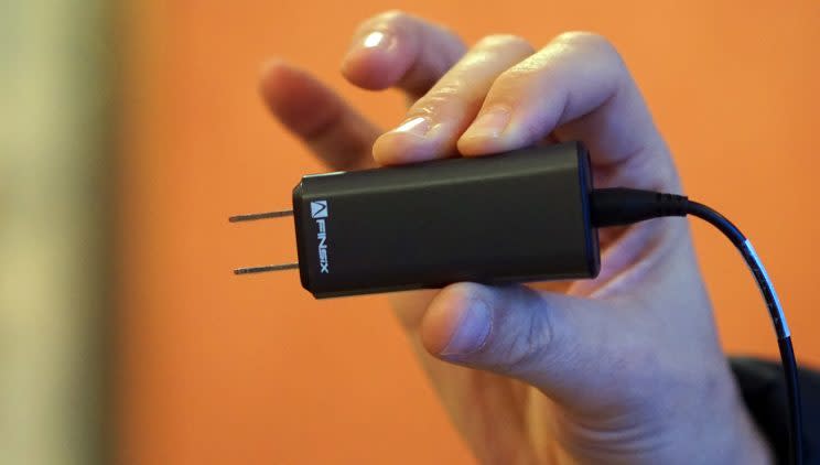 The world’s smallest laptop charger.