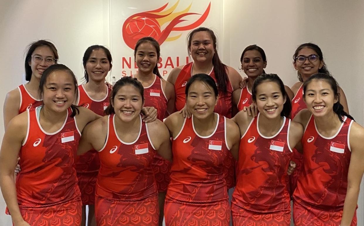 The Singapore team for 2022 Asian Netball Championships. (PHOTO: Netball Singapore)