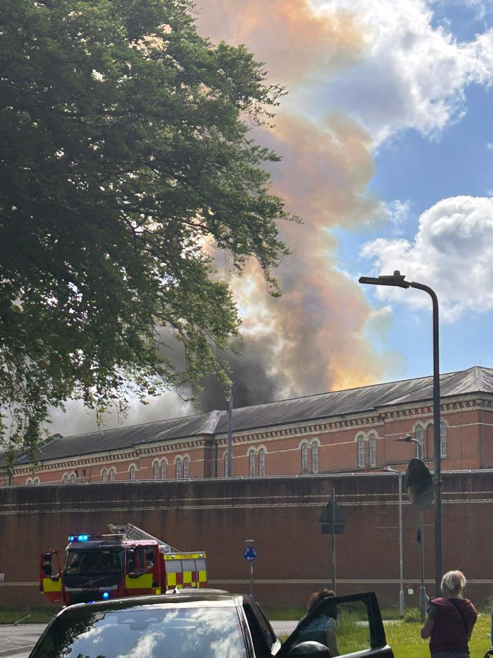 Smoke could be seen coming from the old Broadmoor Hospital site (@OGPoutyMcgee)