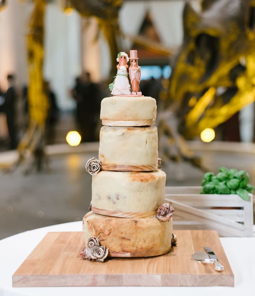 Duff Goldman's meat wedding cake | Amy and Stuart Photography/Martha Stewart Weddings