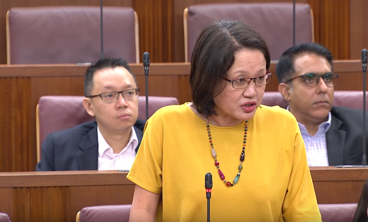 Opposition Member of Parliament Sylvia Lim. PHOTO: Screengrab from Gov.sg YouTube channel 