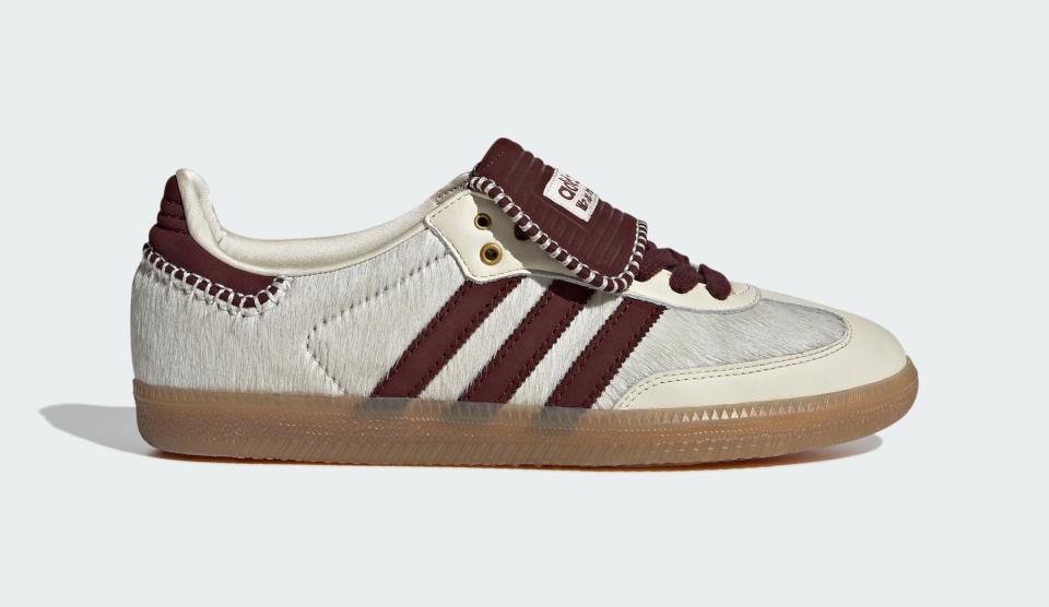 Wales Bonner Adidas Samba White Burgundy Pony Hair