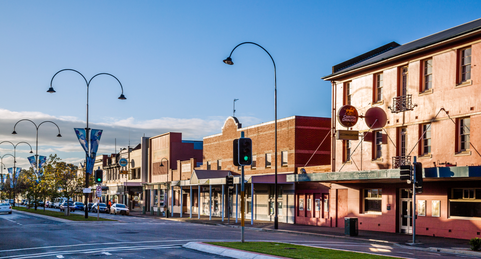 Wagga Wagga's town centre is seen here. 