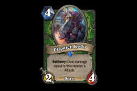 <p>In a set full of cards that buff minions in your hand, Dispatch Kodo isn't as bad as it seems. Hunter cards like Trogg Beastrager and Shaky Zipgunner will help the Kodo to realize its full potential. That said, the only way Dispatch Kodo will be played in competitive is if the hand-buffing cards prove themselves to be worthwhile enough to play. </p>