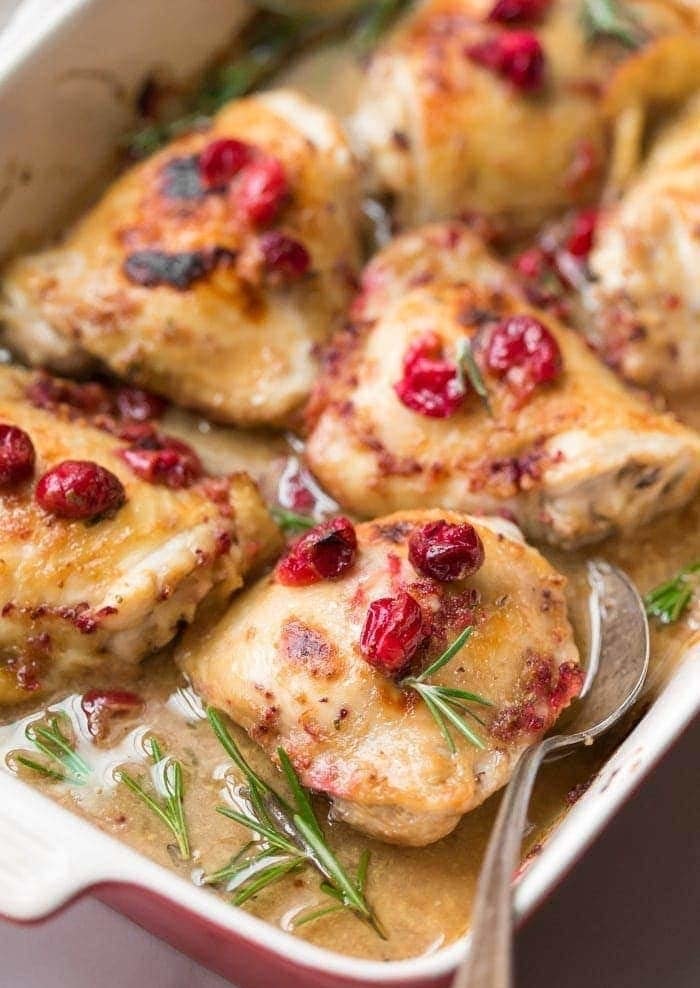 Cranberry Rosemary One Pan Chicken