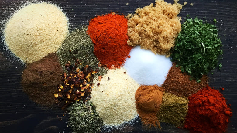 spices for jerk seasoning on counter