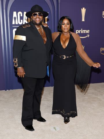 <p>Jason Kempin/Getty</p> Michael Trotter Jr and Tanya Trotter of The War and Treaty attend the ACM Awards on May 16, 2024 in Frisco, Texas