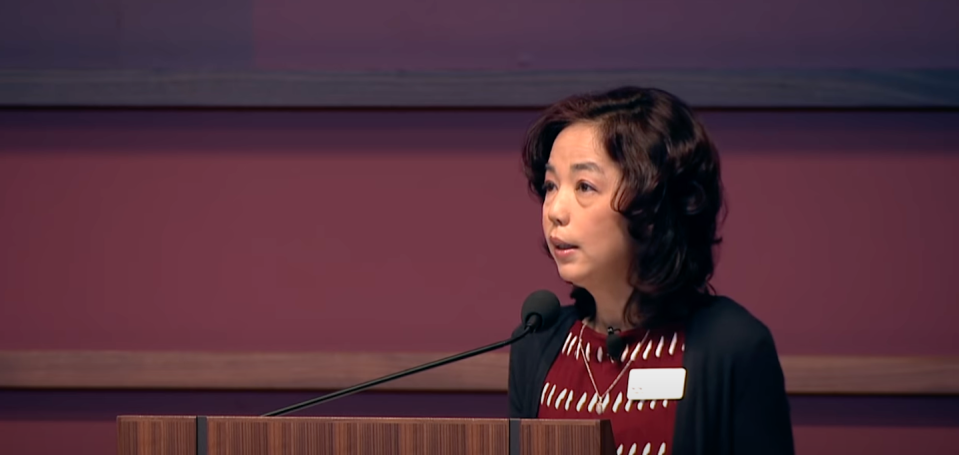 Fei-Fei Li speaking at Stanford, 2019. <a href="https://www.youtube.com/watch?v=XnhfeNDc0eI" rel="nofollow noopener" target="_blank" data-ylk="slk:YouTube;elm:context_link;itc:0;sec:content-canvas" class="link ">YouTube</a>