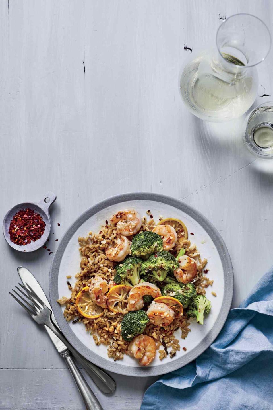 Lemon-Garlic Butter Shrimp and Broccoli