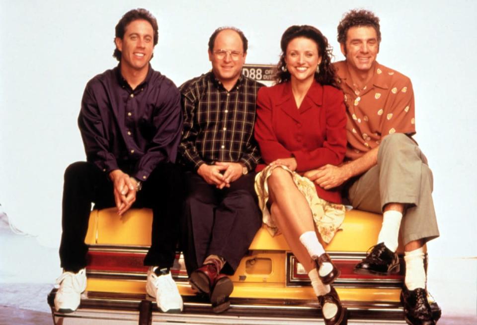 The cast of ‘90s sitcom staple “Seinfeld.”