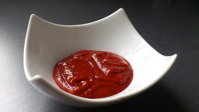 isolated paprika paste