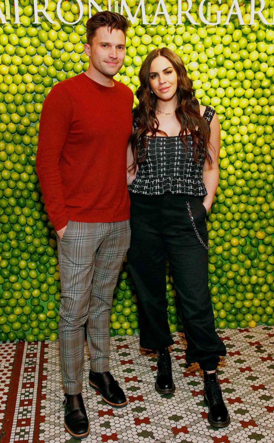 Tom Schwartz and Katie Maloney-Schwartz join PATRÓN Tequila to celebrate National Margarita Day at Ghost Donkey on February 22, 2020 in New York City