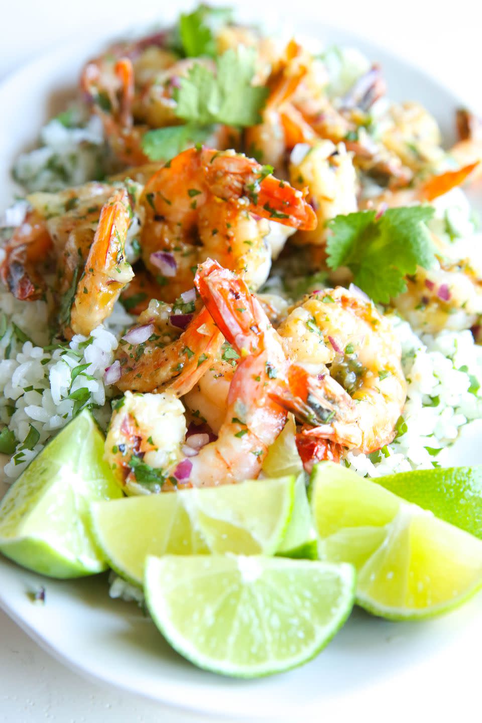 Salsa Verde Shrimp with Cilantro Rice